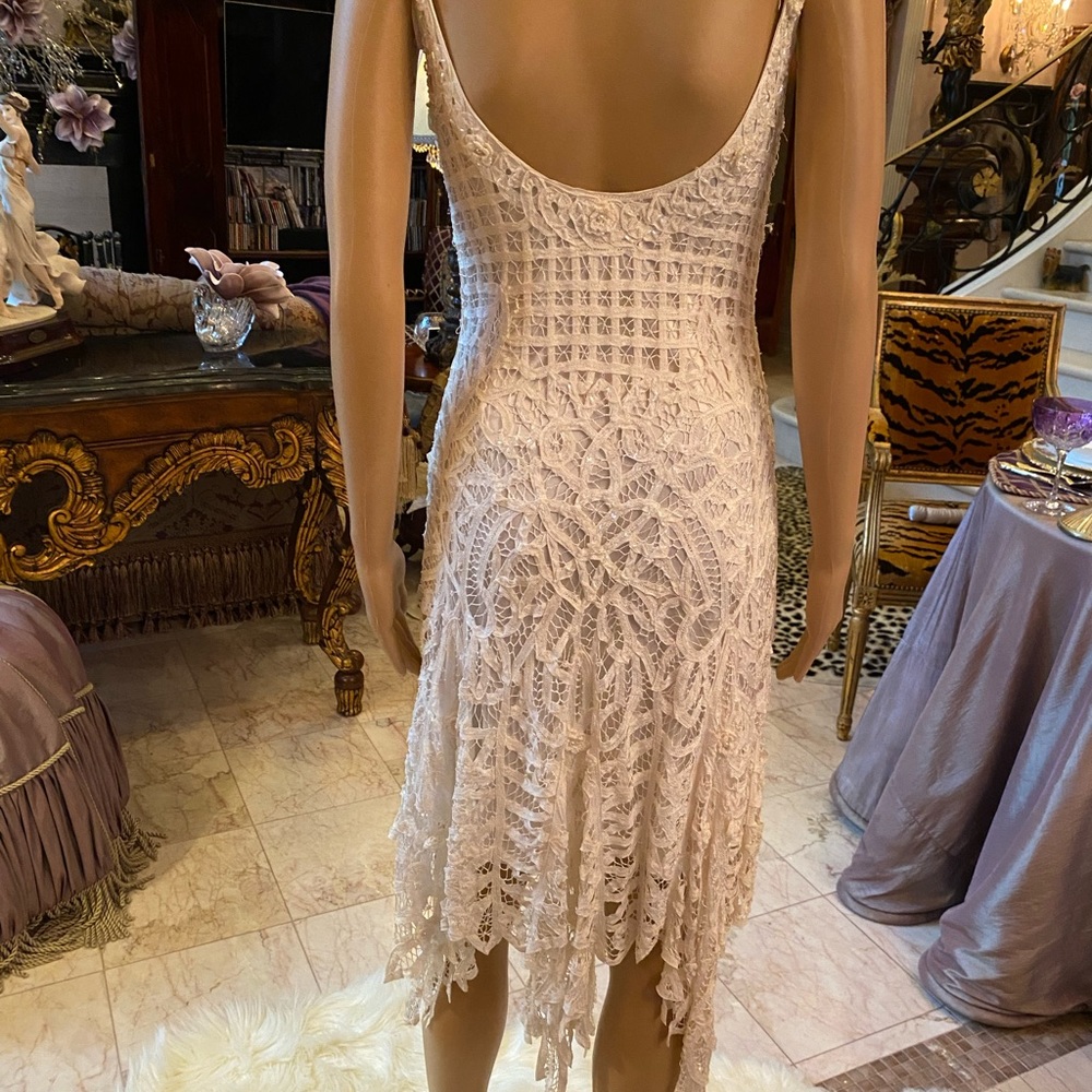 Beautiful vintage cream summer dress Sue Wong designer